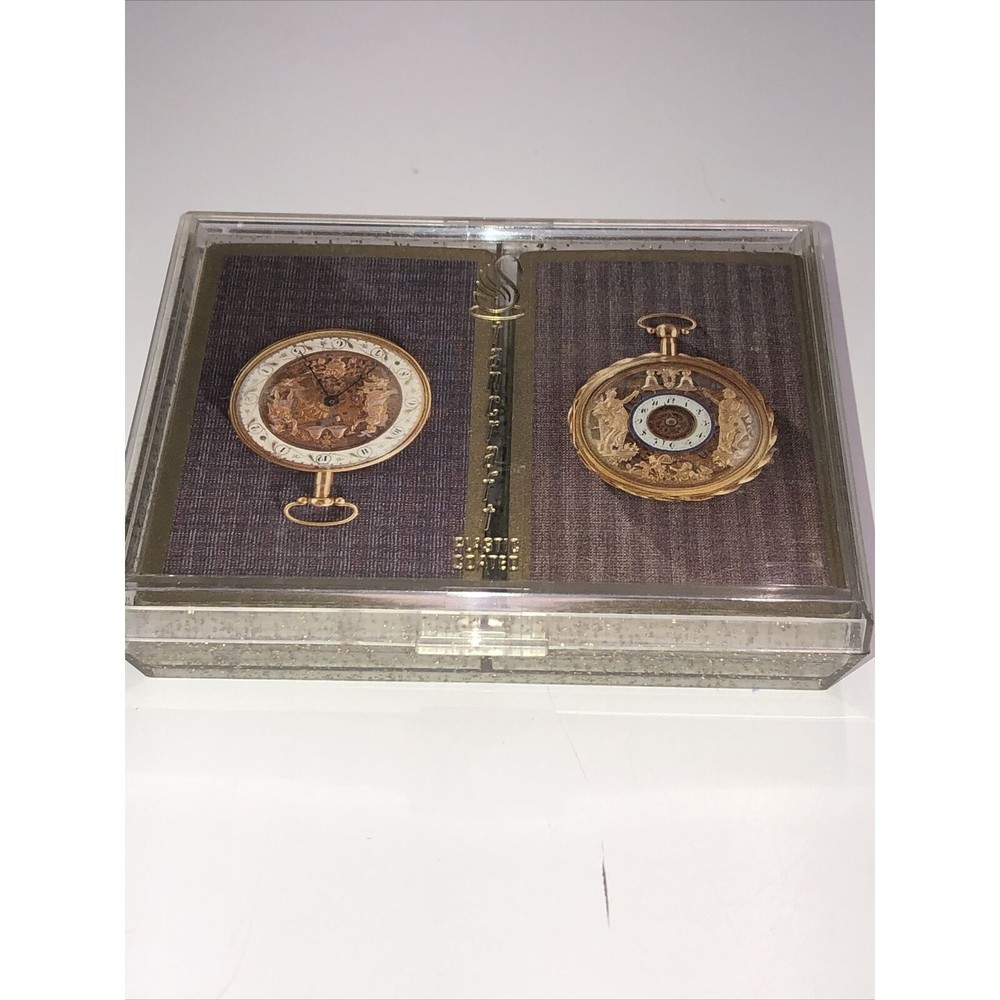 Vintage Stancraft Double Deck Plastic Coated Playing Cards in Case